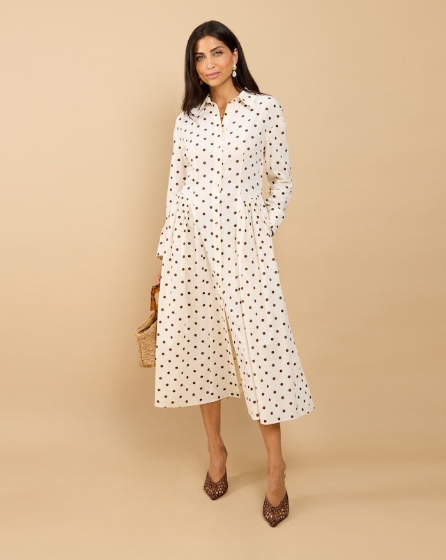 Little Mistress Polka Dot Midaxi Dress