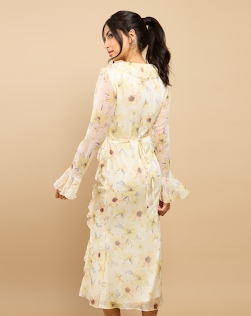 Little Mistress Floral Chiffon Midaxi Dress
