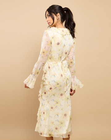 Little Mistress Floral Chiffon Midaxi Dress