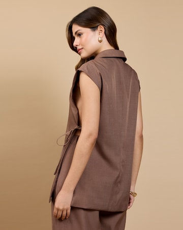 Little Mistress Mink Tie Waistcoat