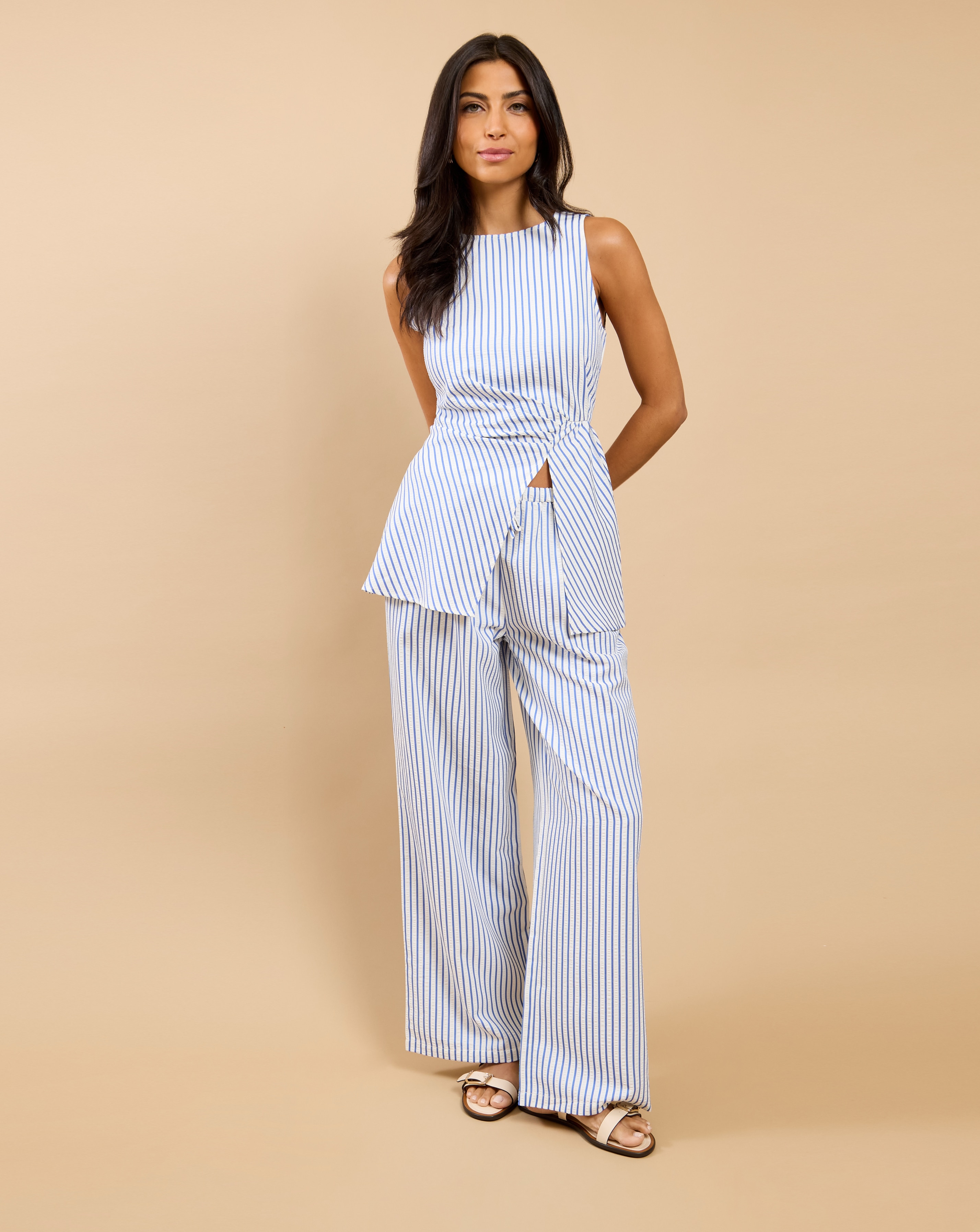 New In - LM Blue Stripe Trouser