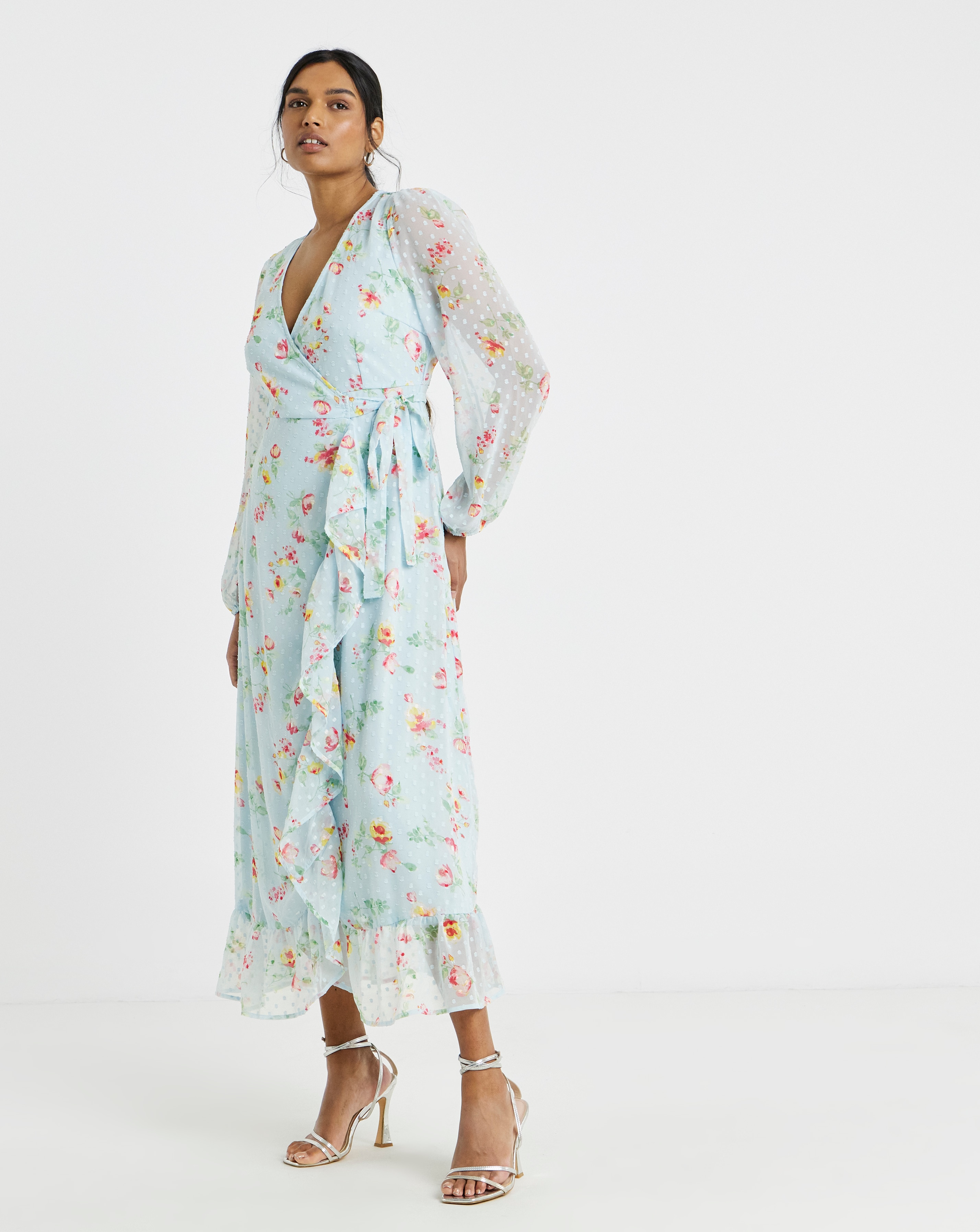 New In - VILA L/S Ankle Wrap Dress