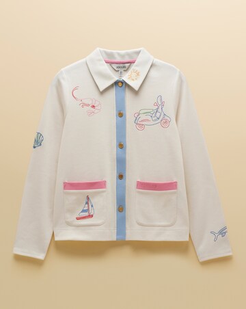 Joules Premium Rib Embroidered Cardigan