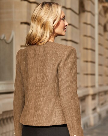 Sosandar Taupe Boucle Jacket