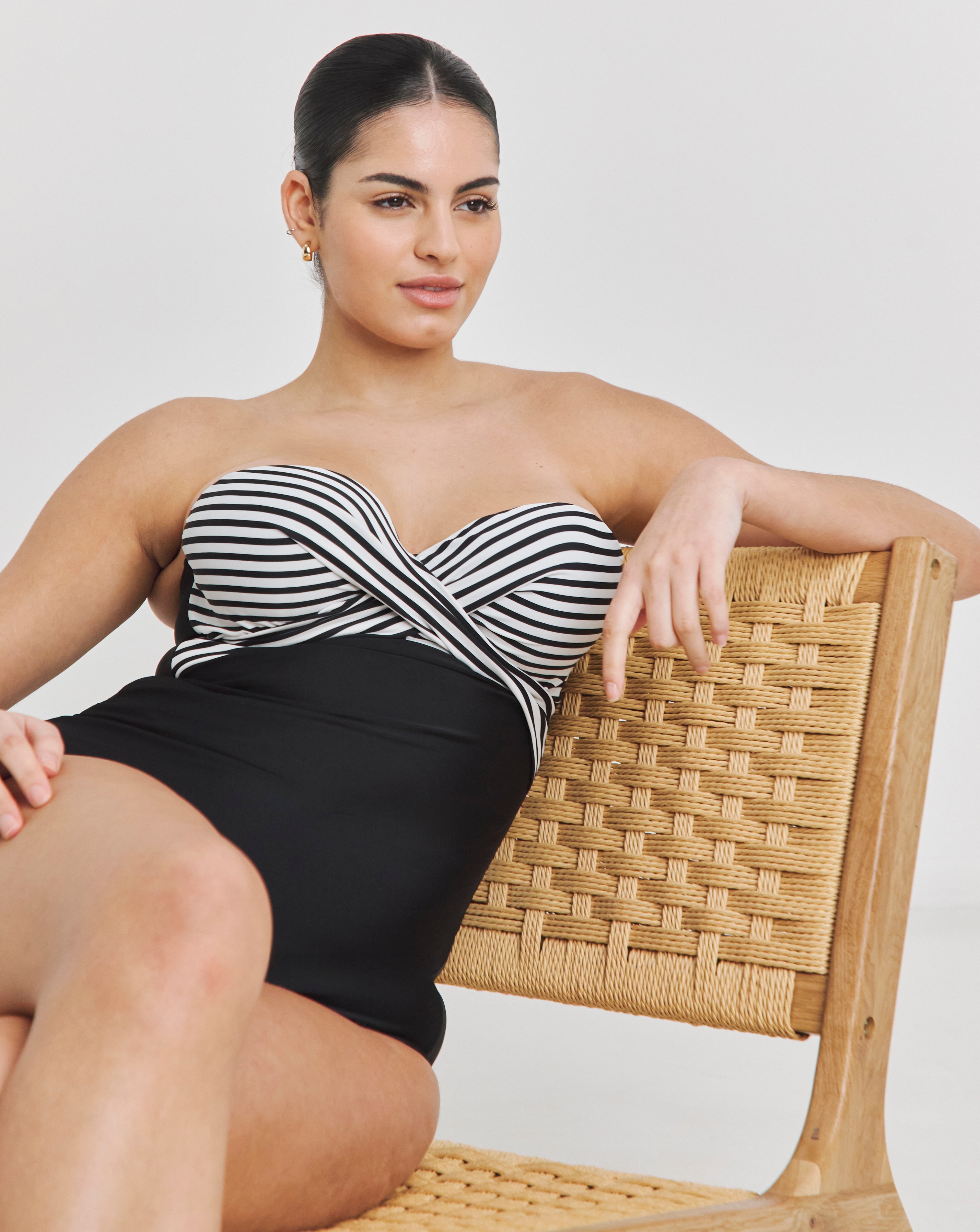 Figleaves Tailor Bandeau Swimsuit