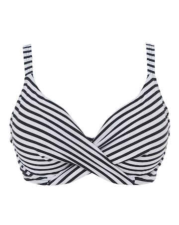 Figleaves Tailor Underwired Non- Padded Wrap Plunge Bikini Top