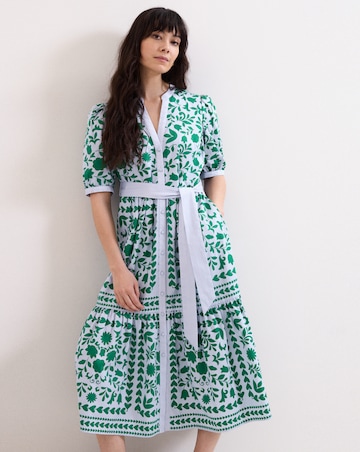 Phase Eight Trinity Heart & Floral Midi Shirt Dress