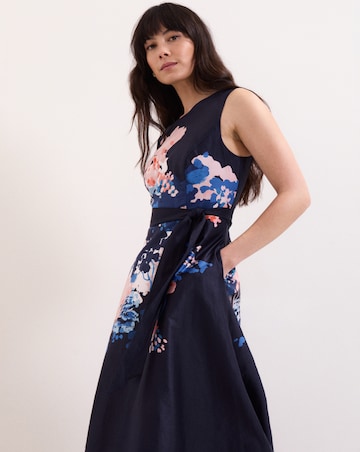 Phase Eight Natalya Fit & Flare Floral Printed Midi Dress