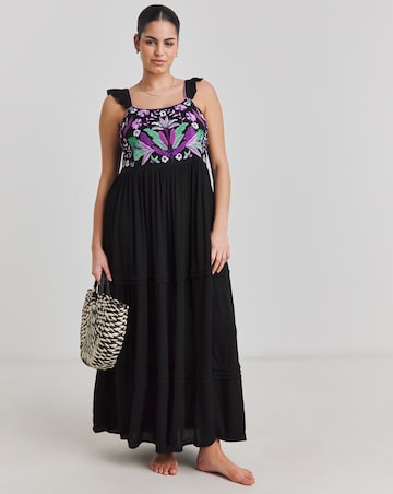 Figleaves Frida Embroidered Maxi Beach Dress