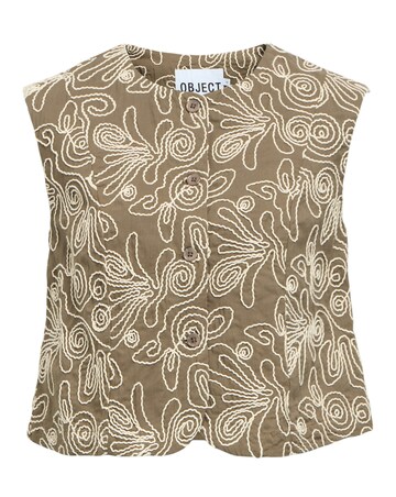 OBJECT Brown Multi Sleeveless Vest