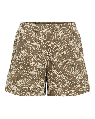 OBJECT Brown Multi High Waisted Shorts