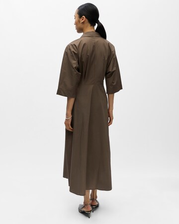 OBJECT Brown Three Quarter Sleeve Midi Dress