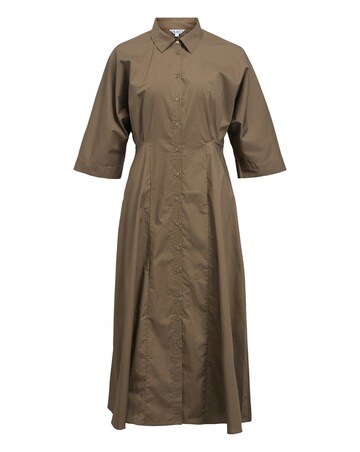 OBJECT Brown Three Quarter Sleeve Midi Dress