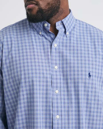 Polo Ralph Lauren Blue Check Stretch Poplin Shirt