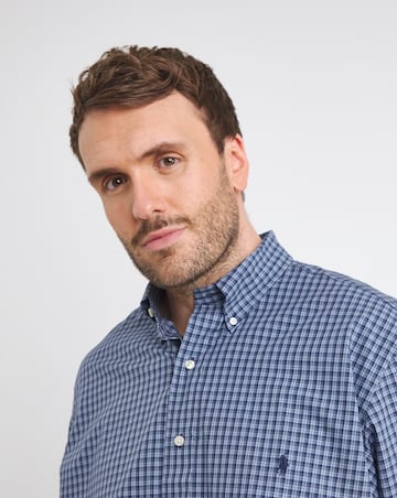 Polo Ralph Lauren Dark Blue Check Stretch Poplin Shirt