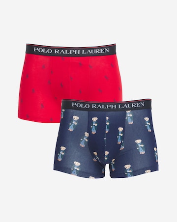 Polo Ralph Lauren Bear 2 Pack Trunks Gift Set - Red/ Navy