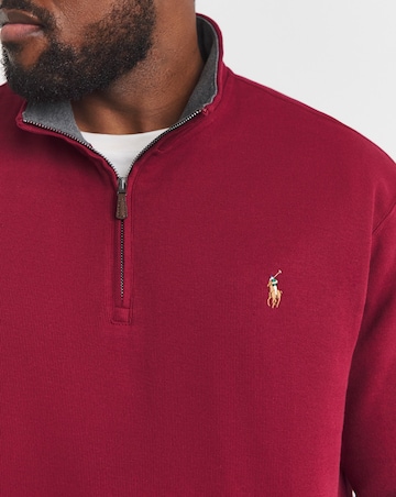 Polo Ralph Lauren Red 1/4 Zip Jersey Top