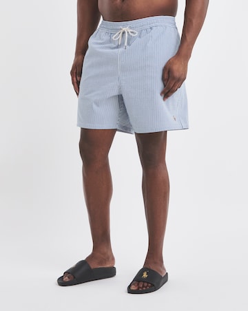 Polo Ralph Lauren Stripe Seersucker Swimshort - Blue
