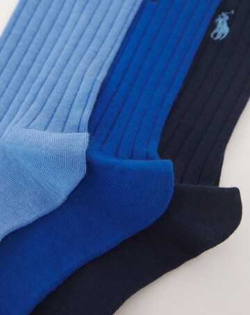 Polo Ralph Lauren 3 Pack Egyptian Cotton Sock - Blue Multi