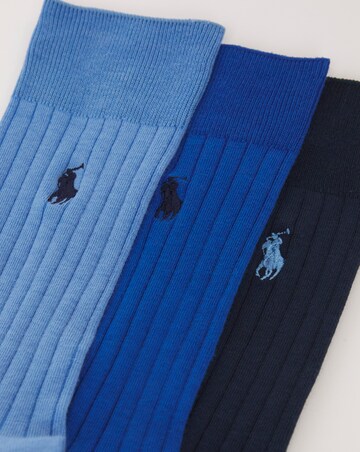 Polo Ralph Lauren 3 Pack Egyptian Cotton Sock - Blue Multi