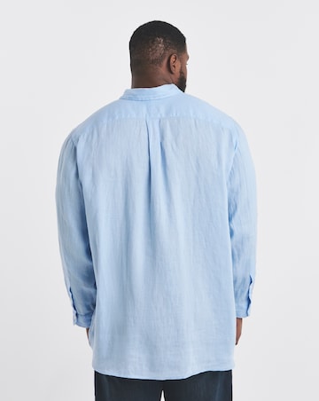 Polo Ralph Lauren Long Sleeve Linen Mix Shirt - Blue