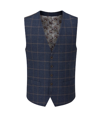 Skopes Meredith Suit Wcoat Blue Check