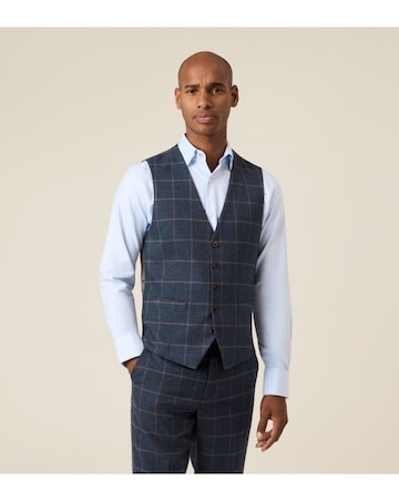 Skopes Meredith Suit Wcoat Blue Check