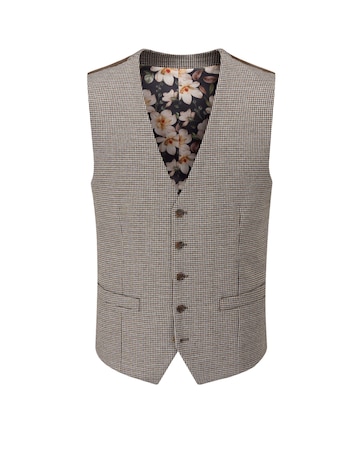 Skopes Cannon Suit Waistcoat Brown