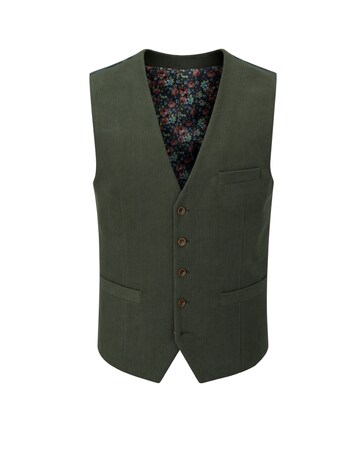 Skopes Dorsey Suit Wcoat Moss Corduroy