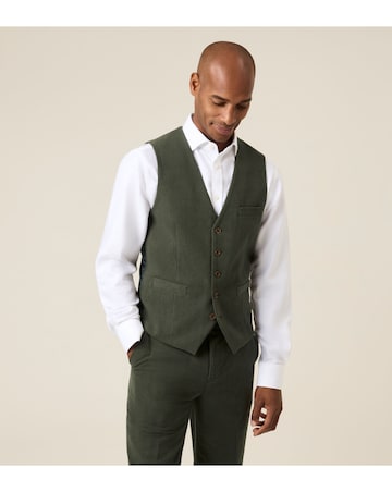 Skopes Dorsey Suit Wcoat Moss Corduroy