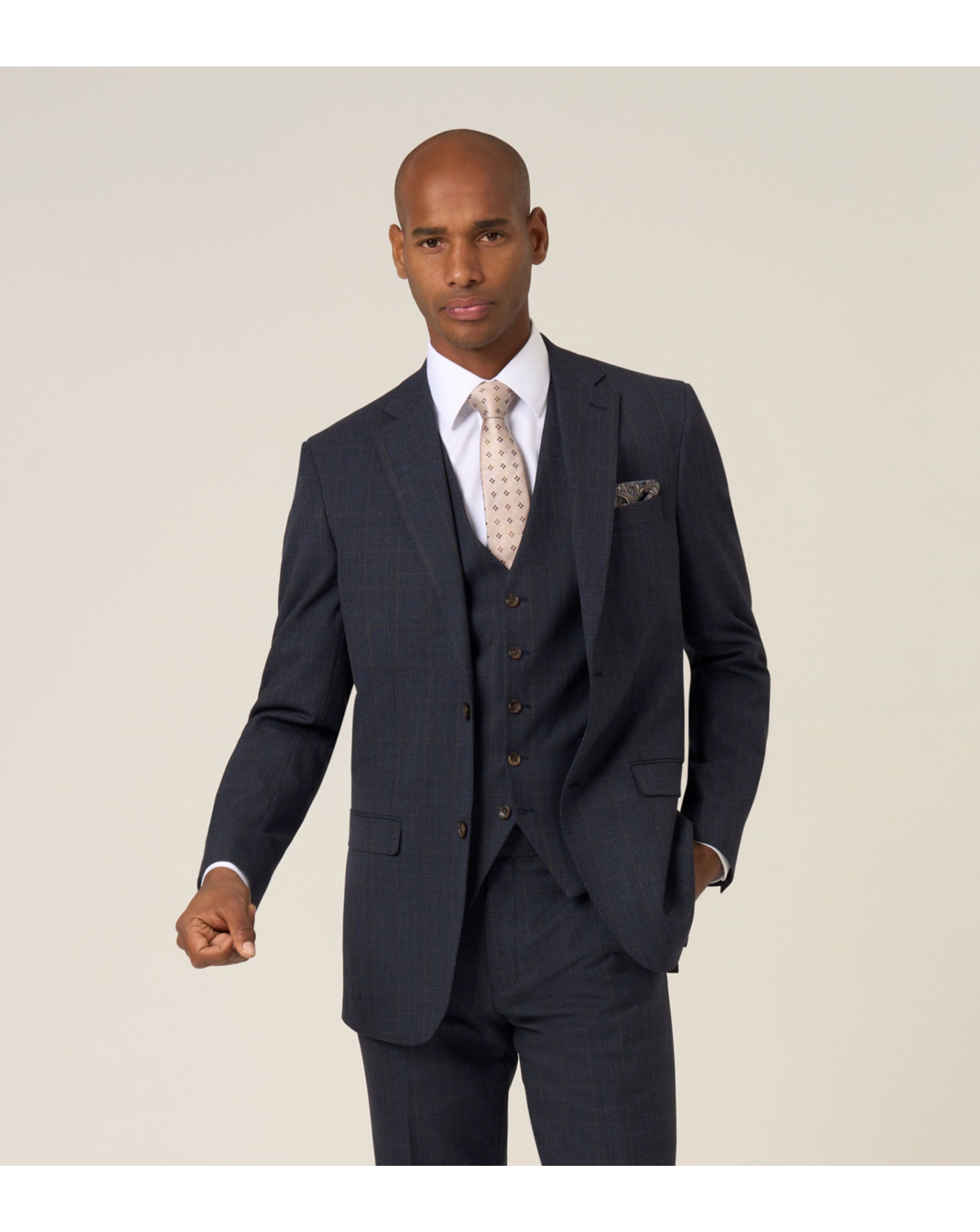 Skopes Elijah Suit Jacket Navy Check