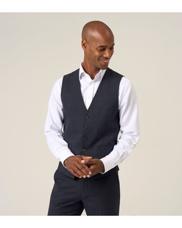 Skopes Elijah Suit Waistcoat Navy Check