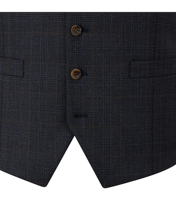 Skopes Elijah Suit Waistcoat Navy Check