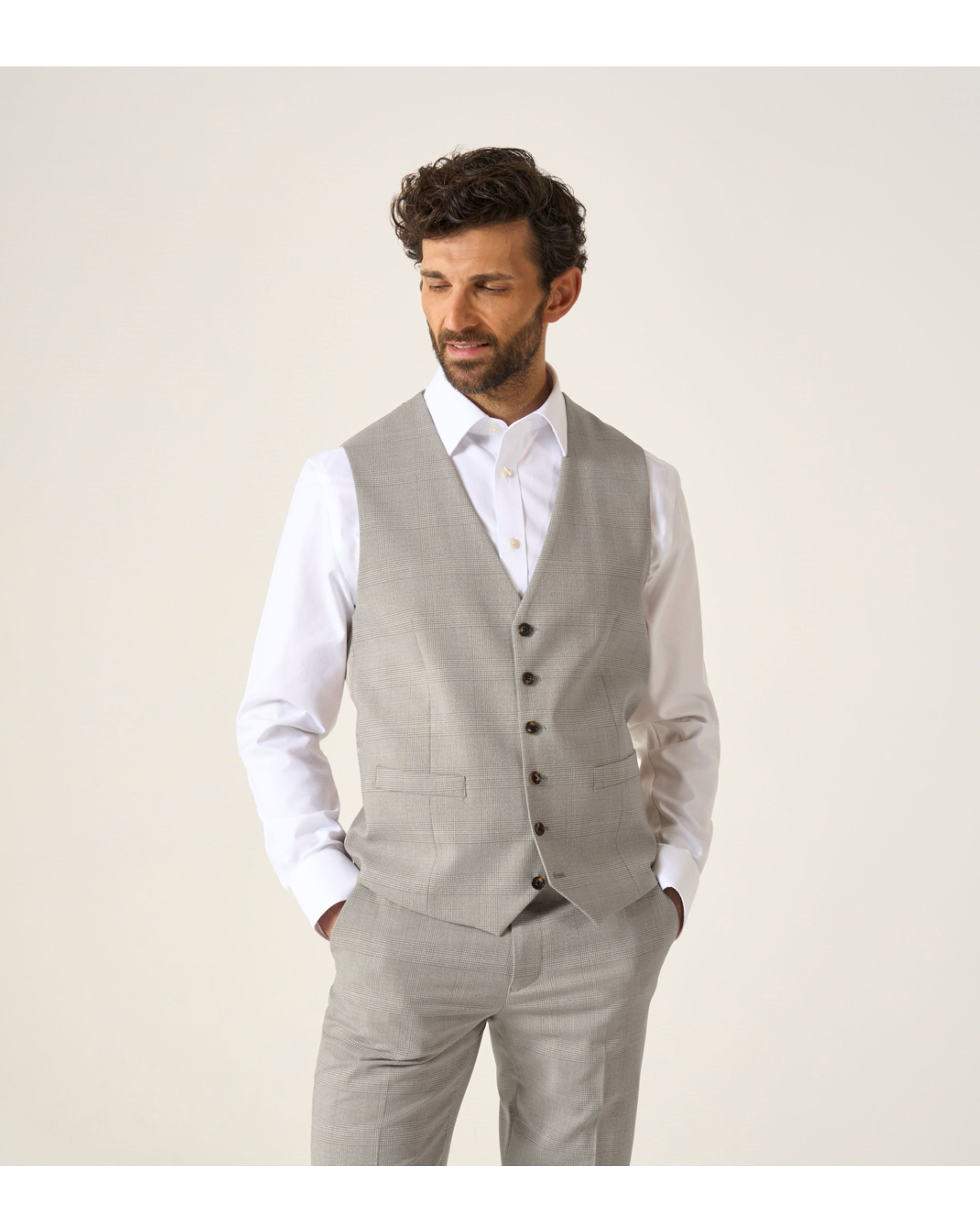 Skopes Charlie Suit Waistcoat Stone