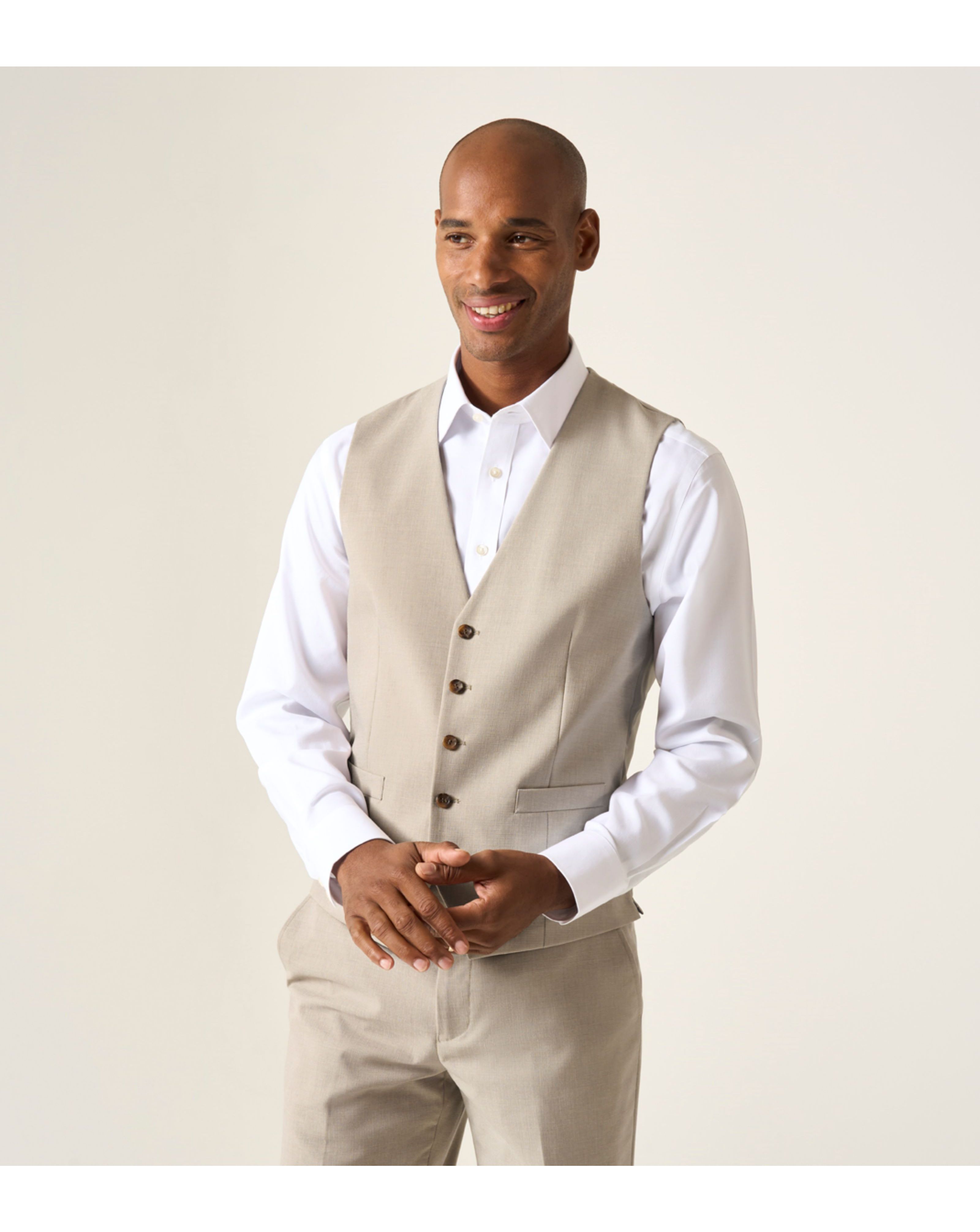 Skopes Caspian Suit Waistcoat Stone