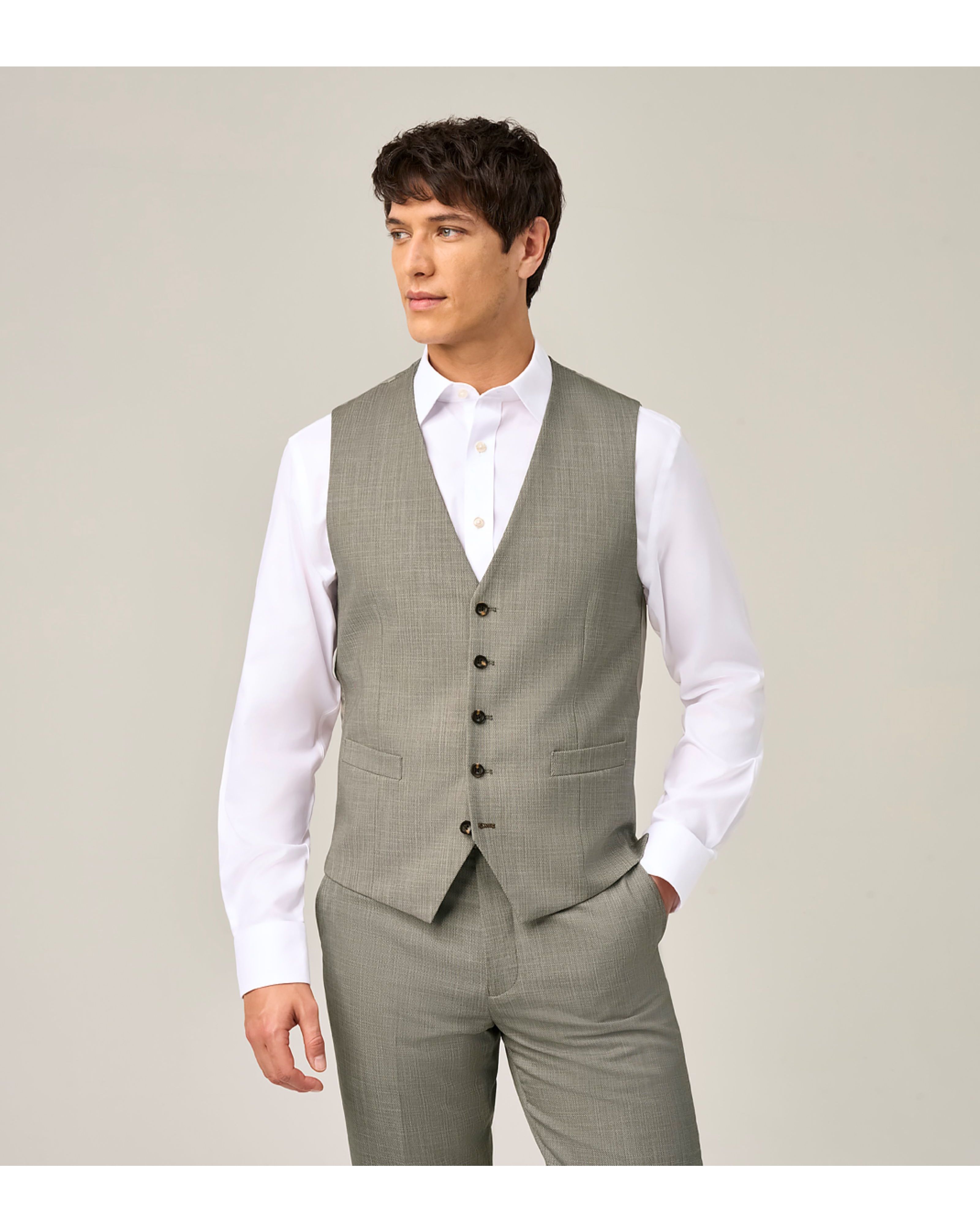 New In - Skopes Redding Suit Waistcoat Sage