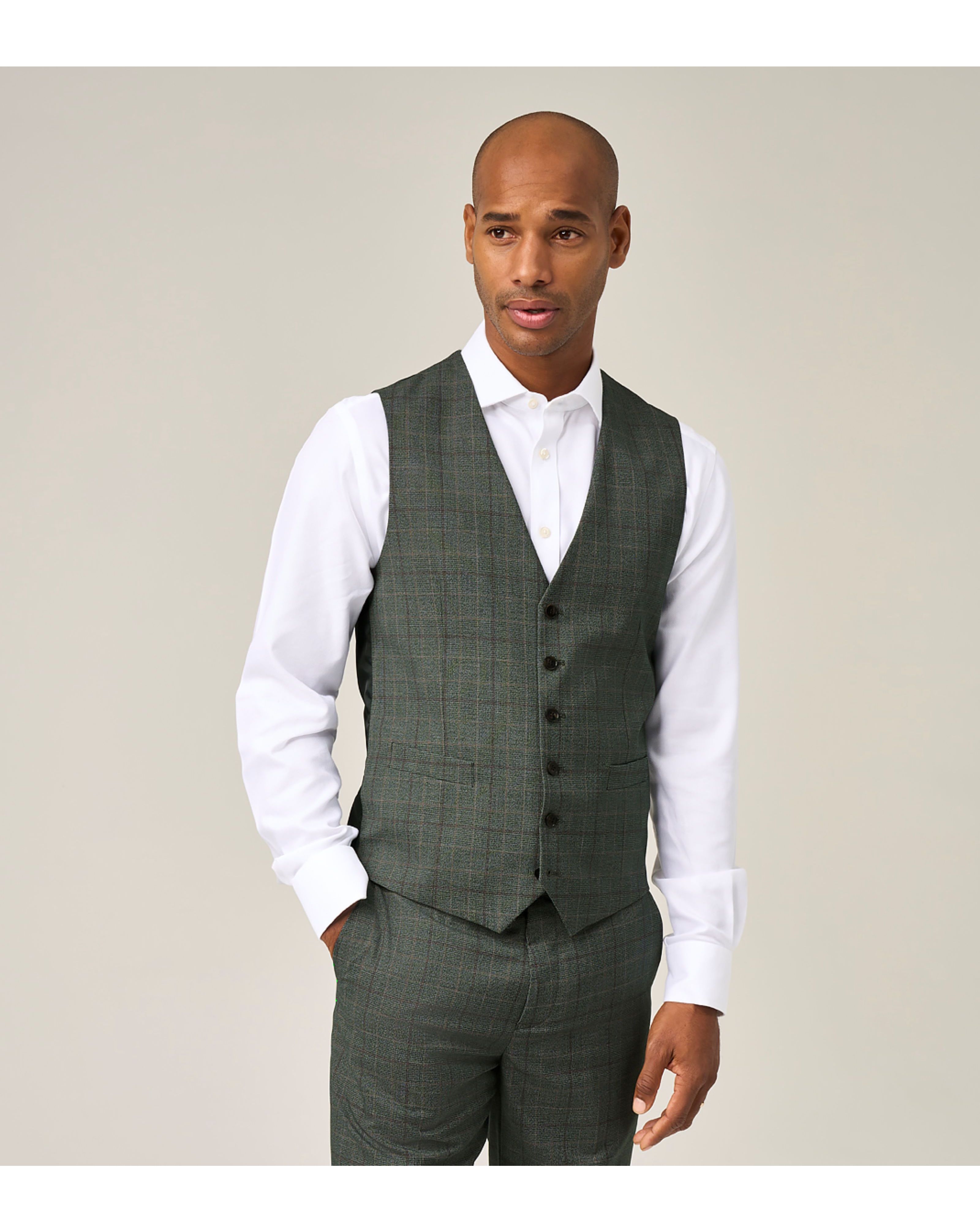 Skopes Wesley Suit Waistcoat Green