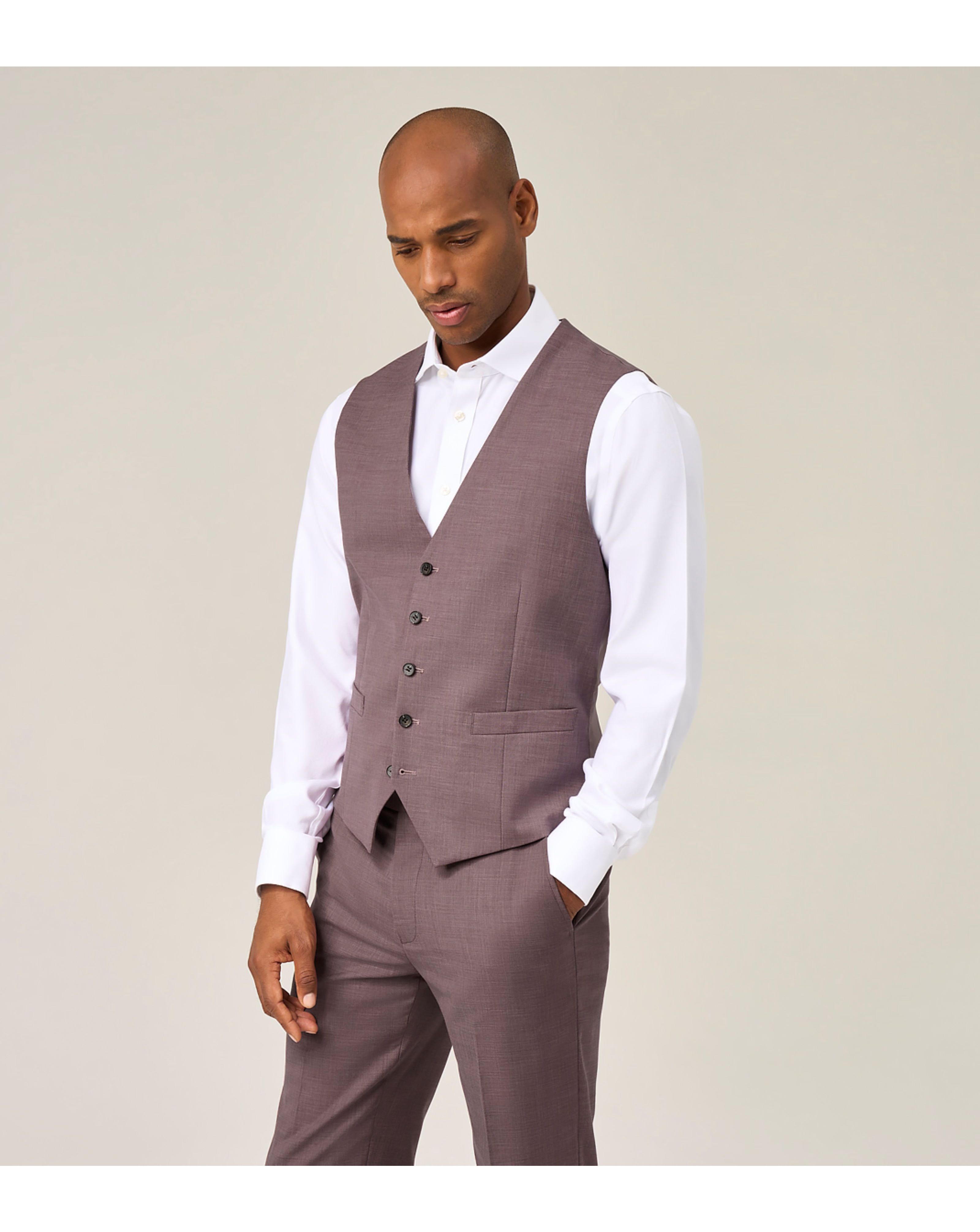 New In - Skopes Lucien Suit Waistcoat Berry
