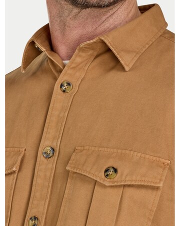 Raging Bull Garment Dyed Canvas Shacket Tan