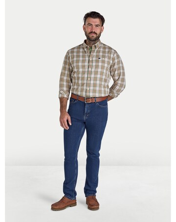 Raging Bull LS Suffolk Check Twill Shirt Tan