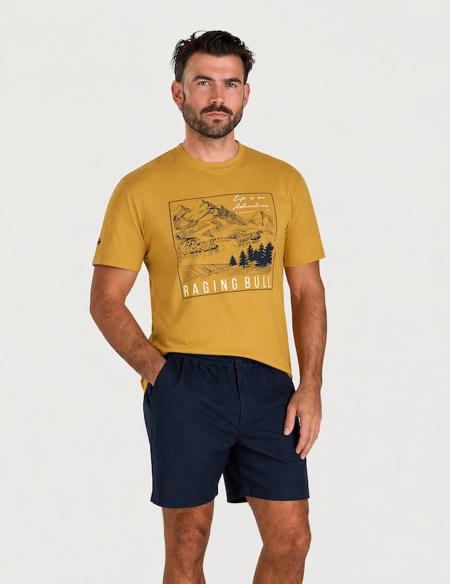 Raging Bull Mountain Adventures T-Shirt Mustard