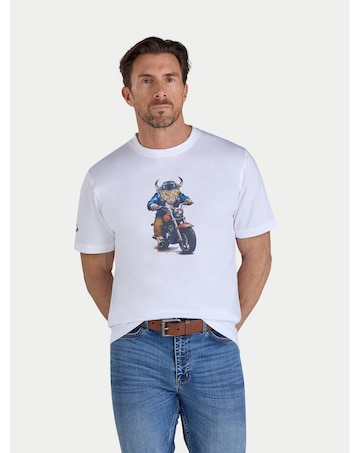 Raging Bull Biker Bully Boy T-Shirt White