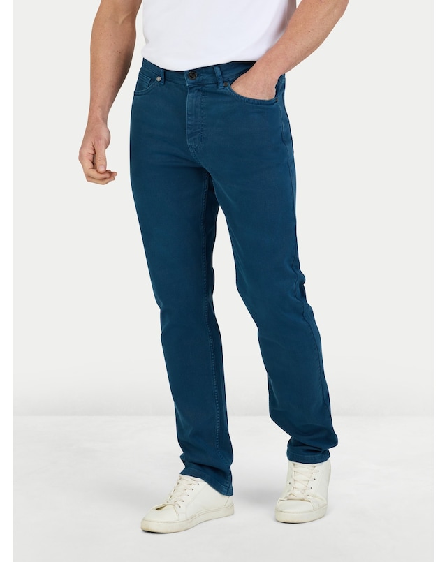 Raging Bull Coloured Denim Stretch Trouser Mid Blue