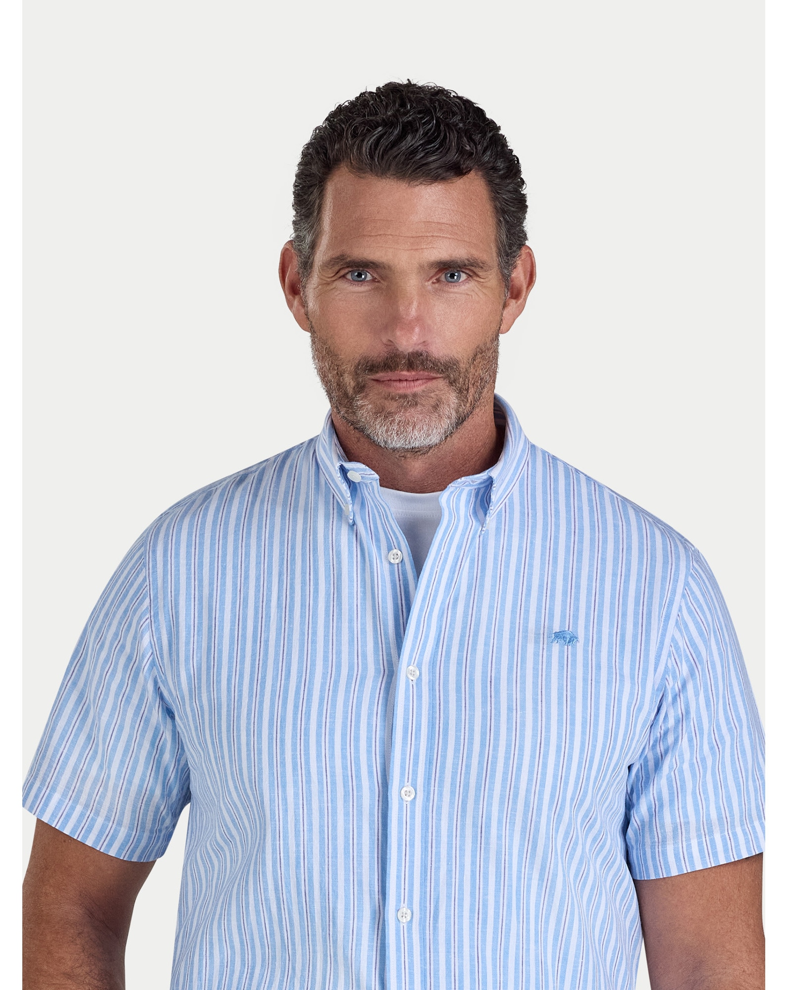 New In - Raging Bull Stripe Linen Shirt