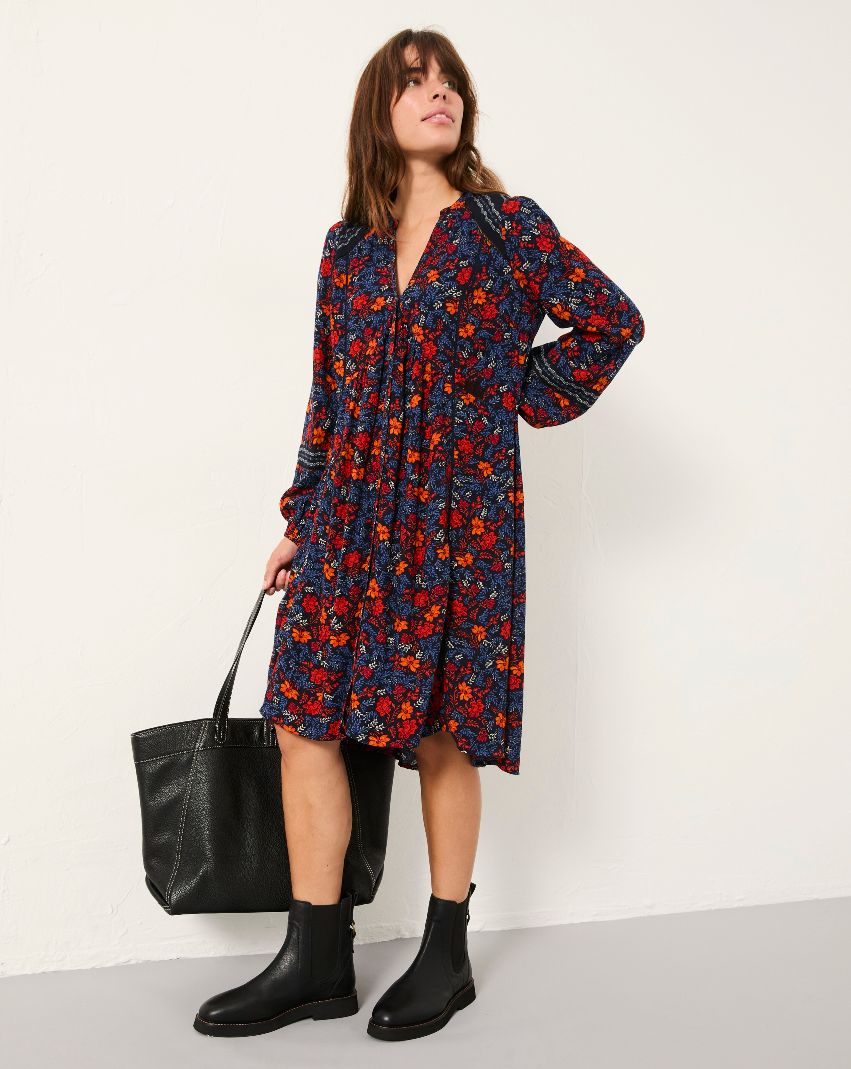 Fatface Steph Folk Floral Dress