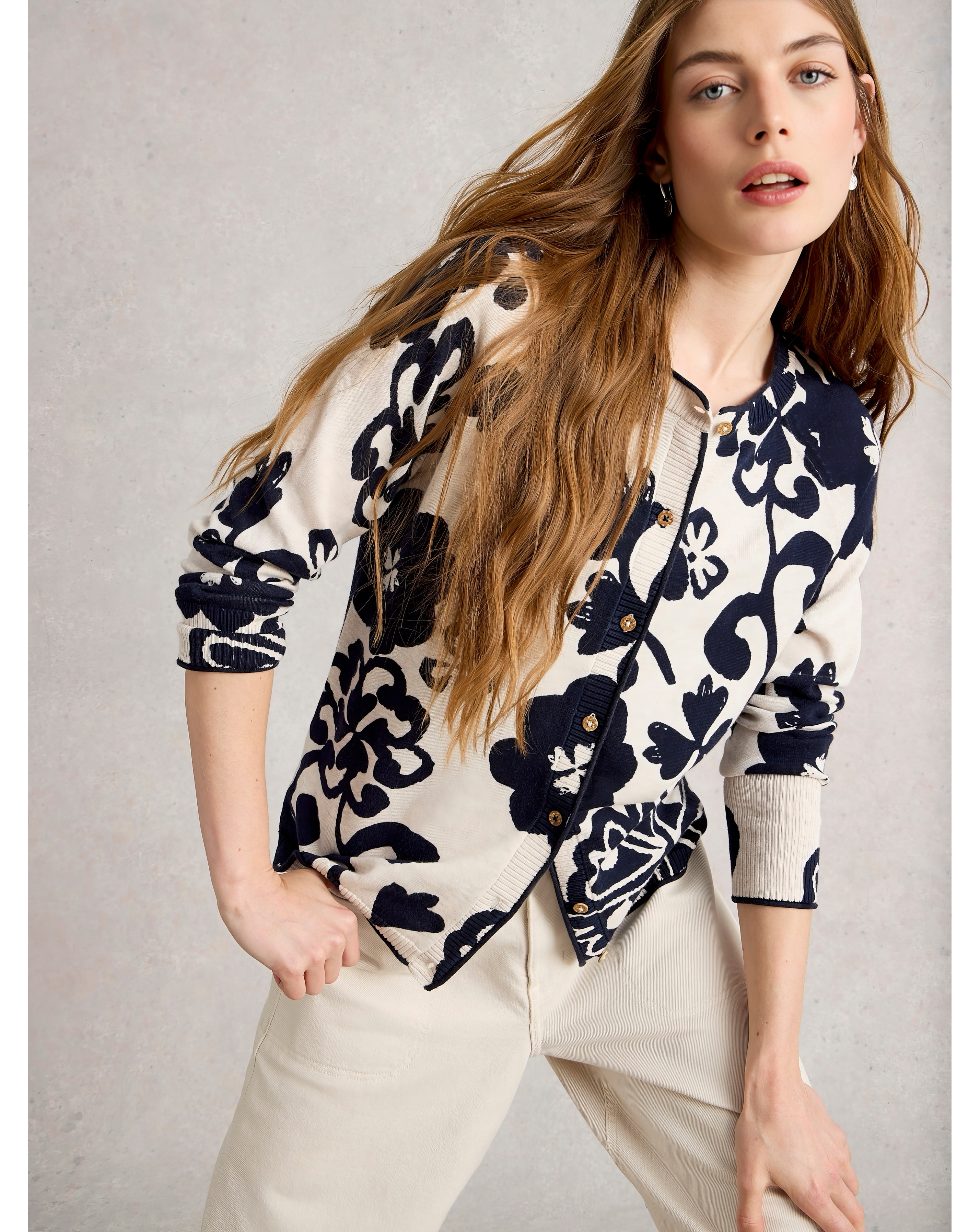 White Stuff Lulu Print Cardi