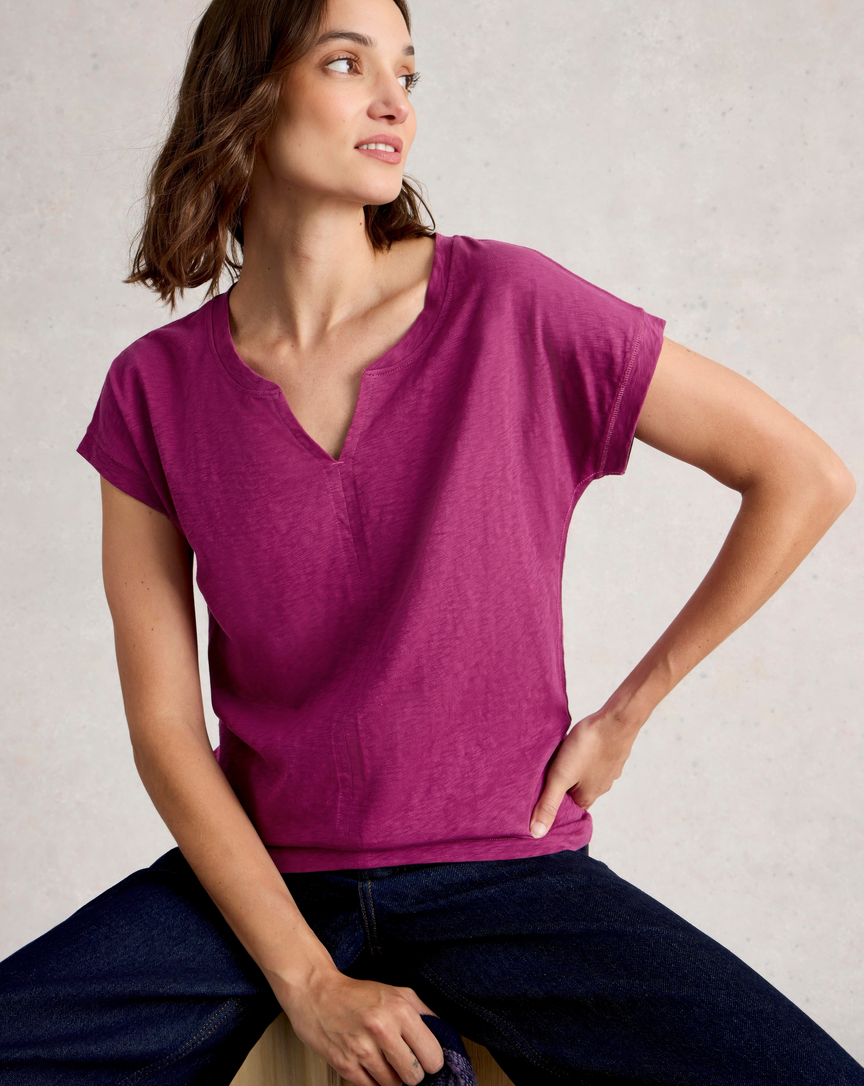 White Stuff Nelly Notch Neck Tee