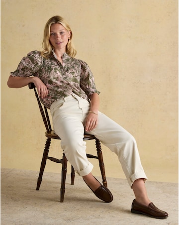 Joules Silvia Frill Neck Smocked Blouse