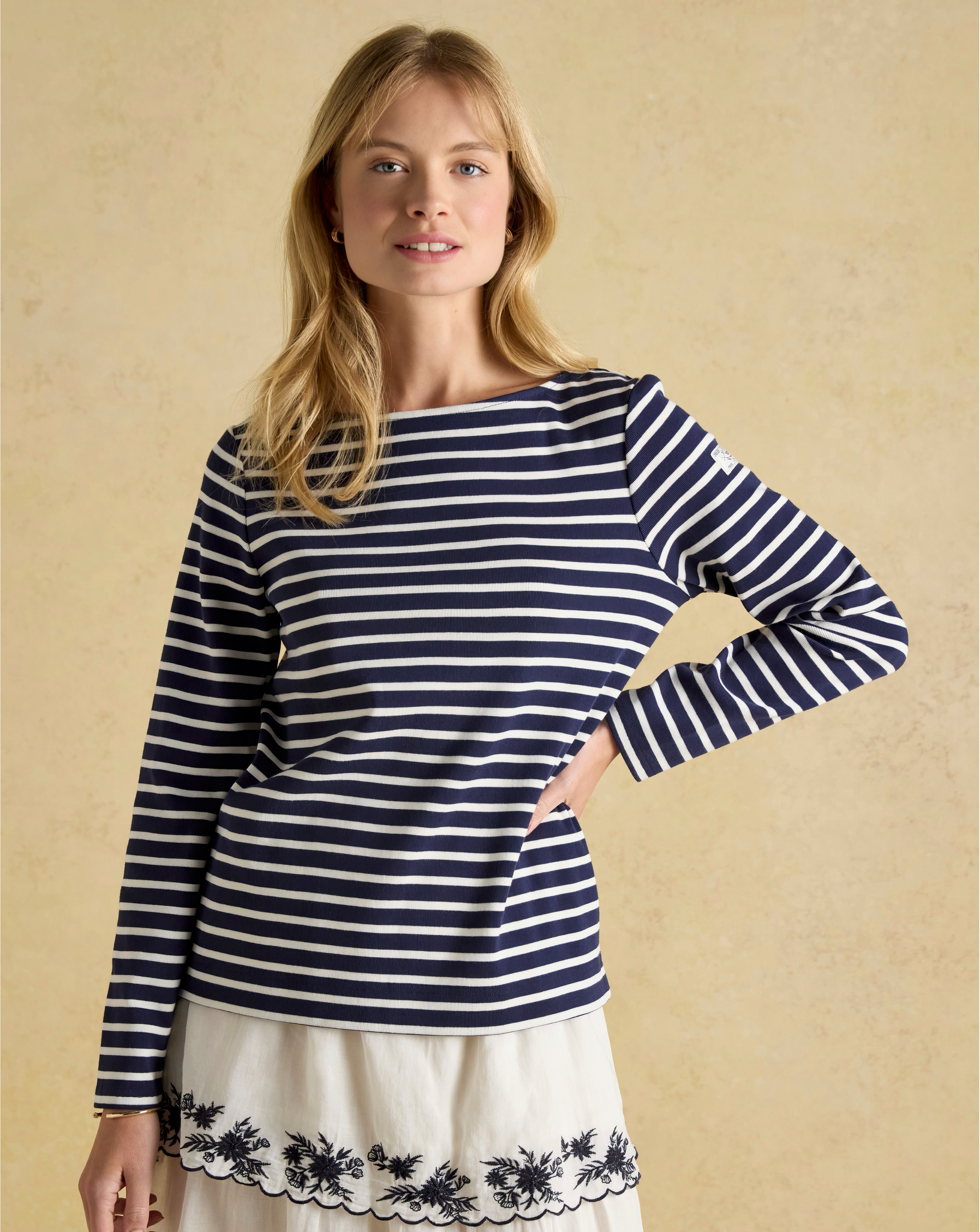 Joules Harbour Boat Neck Breton Top