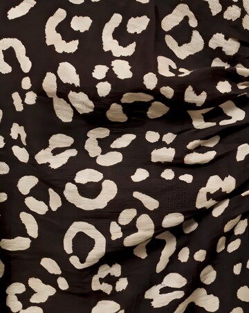 Mango Leopard-Print Dress with Frayed Ends